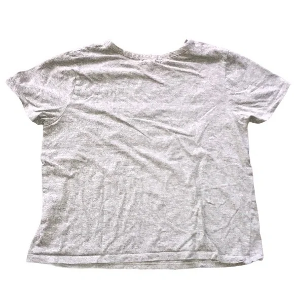 Glitz Top Cotton T Shirt Juniors XL Gray Stripes - Picture 2 of 6